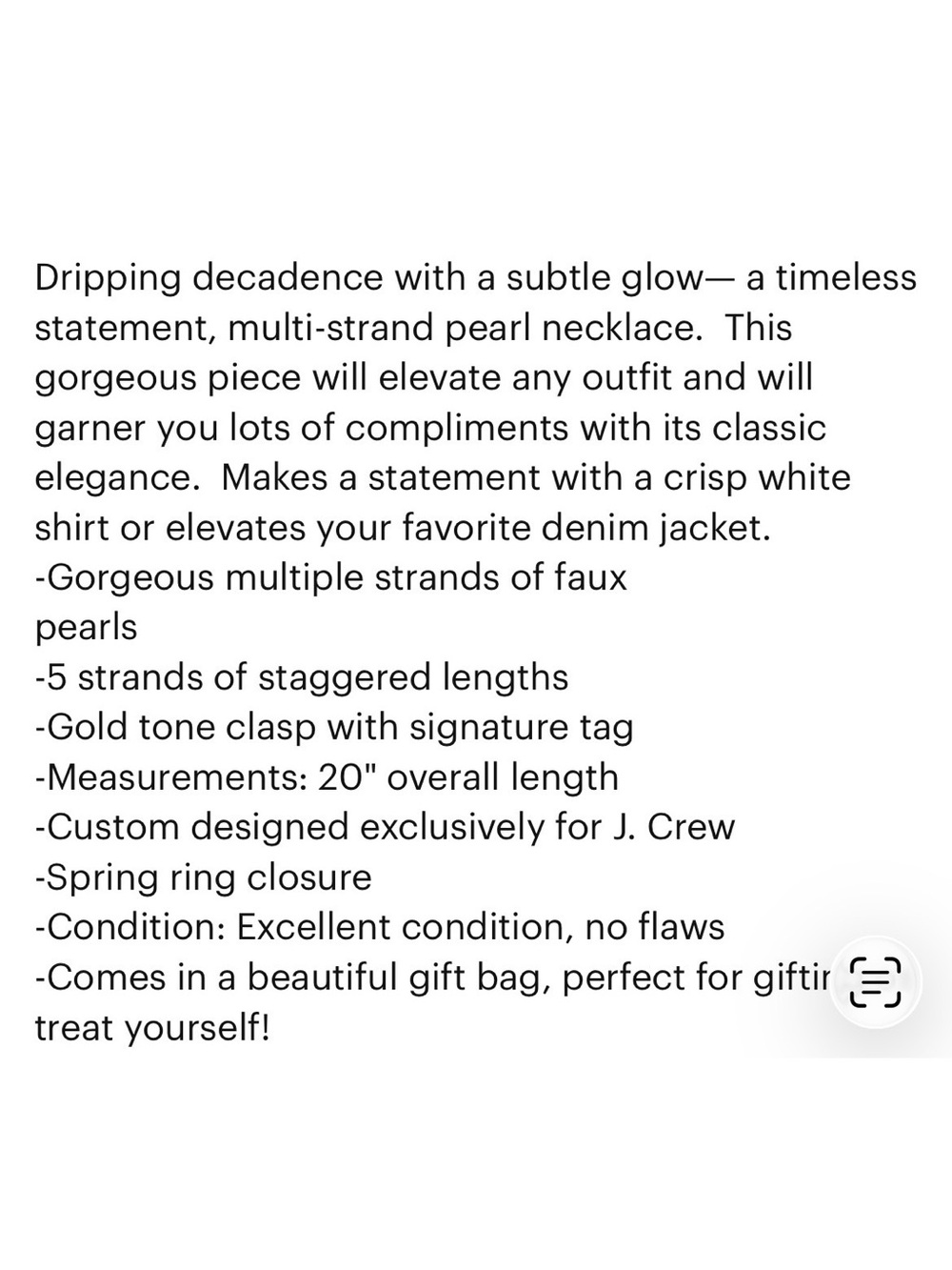 J. CREW • Elegant Cream Pearl Multi-Strand Necklace • A Closet MUST HAVE! - Picture 6 of 11
